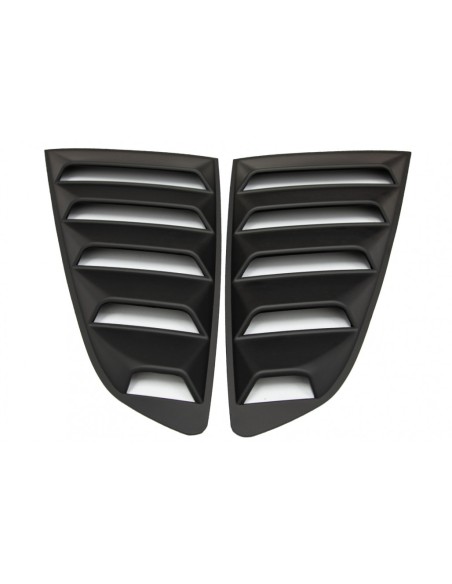Classic Quarter finestrini laterali per Ford Mustang Mk6 VI sesta generazione (15-19) Nero opaco