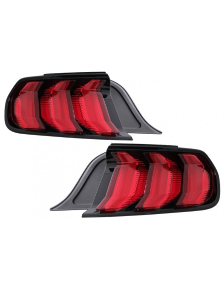 Fanali posteriori a LED completi per Ford Mustang VI S550 (15-19) Rosso w/ luci di svolta sequenziali