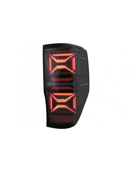 Fanali posteriori a LED per Ford Ranger (12-18) Smoke w/ Luci di svolta dinamiche sequenziali