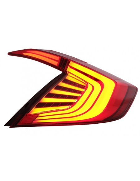Fanali posteriori per HONDA Civic MK10 FC - FK (16-Up) Limousine Full LED Light Bar Rosso Nero