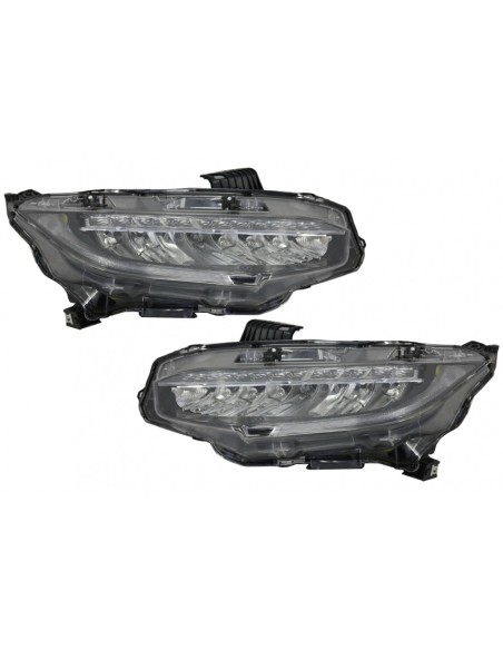 Fari Full LED per Honda Civic Mk10 (FC-FK) (16-Up) Berlina e Hatchback w/ Luci di svolta dinamiche sequenziali
