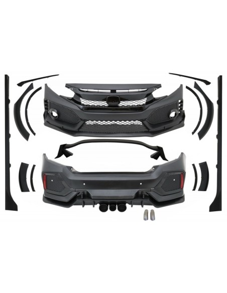 Kit per Honda Civic MK10 FC FK (16-Up) Berlina typedesign w/ sistema di scarico