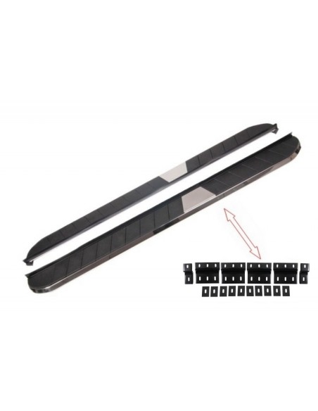Pedane laterali per HYUNDAI Santa Fe MkIII (DM) (13-up) KITT Design
