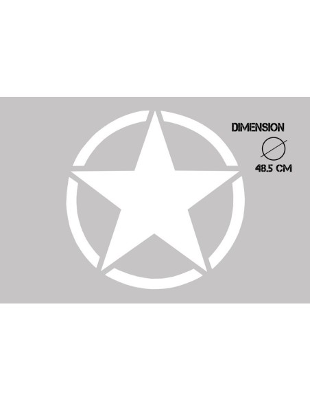 Adesivo Star Universal per Jeep Wrangler JK Truck o Altre auto Bianco