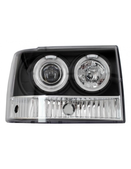 Fari per Jeep Grand Cherokee I ZJ (1993-1998) Angel Eyes Black