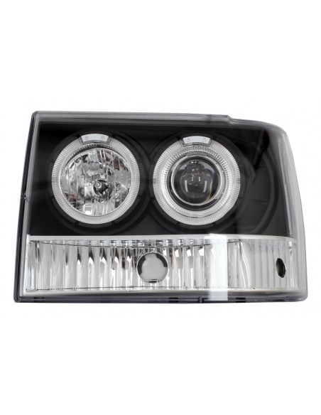 Fari per Jeep Grand Cherokee I ZJ (1993-1998) Angel Eyes Black