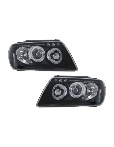 Fanali Angel Eyes per Jeep Grand Cherokee (1999-04) Nero