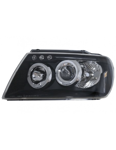 Fanali Angel Eyes per Jeep Grand Cherokee (1999-04) Nero