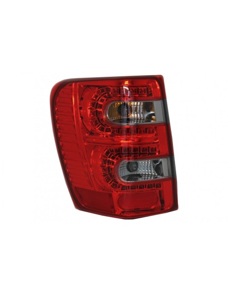 Fanali posteriori a LED per JEEP Grand Cherokee (1999-05.05) Rosso Fumo