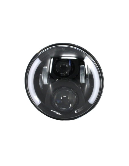 7 pollici CREE LED fari per Jeep Wrangler JK (07-17) Mercedes G-Class W463 (1989-17) Land Rover Defender Half Halo nero
