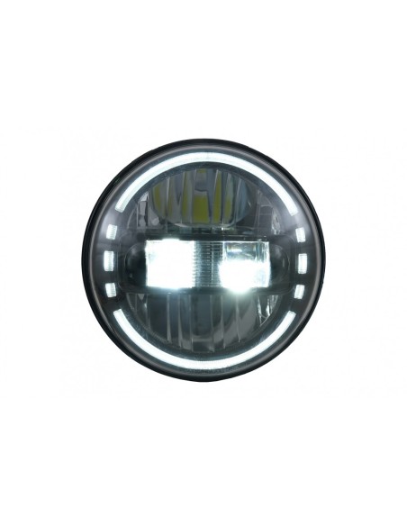 7 pollici CREE LED fari Angel Eye Halo DRL per Jeep Wrangler JK TJ LJ JL Land Rover Defender Mercedes W463