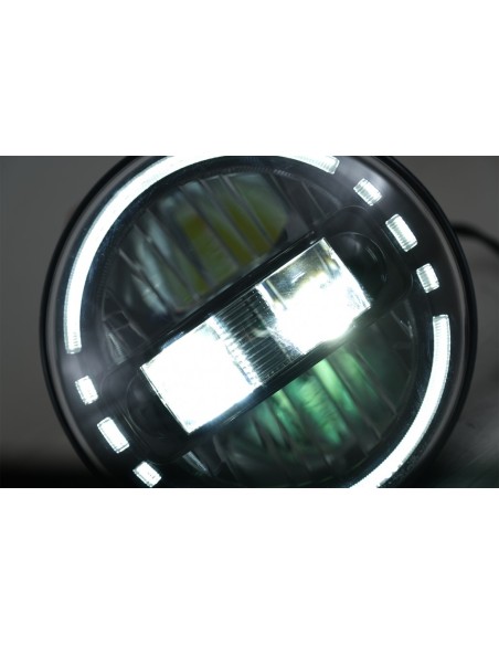 7 pollici CREE LED fari Angel Eye Halo DRL per Jeep Wrangler JK TJ LJ JL Land Rover Defender Mercedes W463