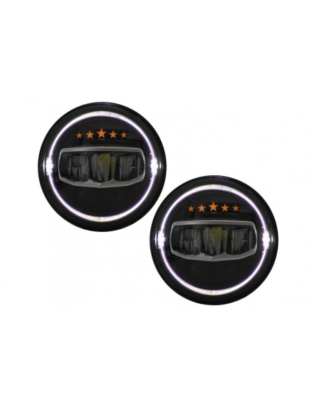7 pollici CREE LED fari Angel Eye Halo DRL per Jeep Wrangler JK TJ LJ JL (1997-17) 5 stelle Design