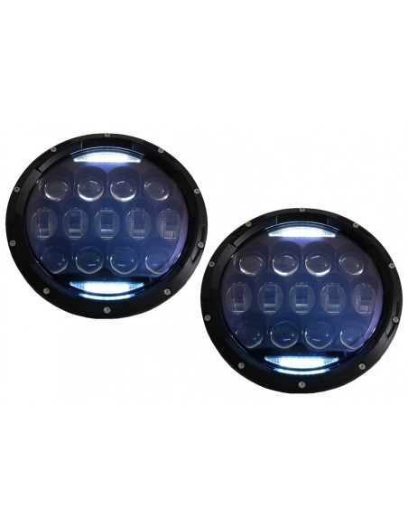 7 pollici CREE LED fari ambra Halo DRL per Jeep Wrangler TJ & JK (1997-18)