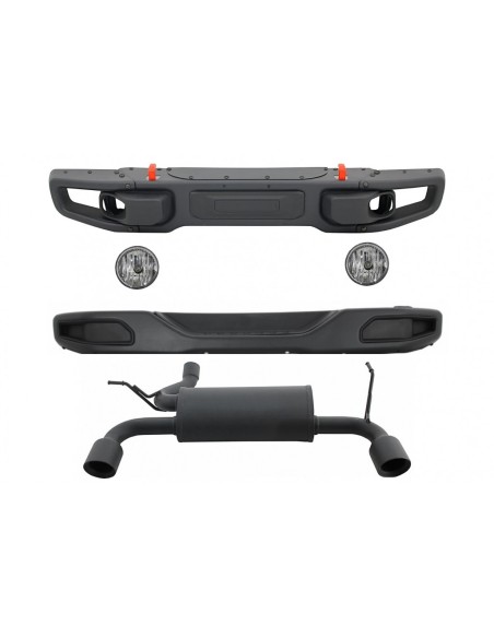 Kit metallo Jeep Wrangler Rubicon JK 10º anniversario Hard Rock Axle-Back