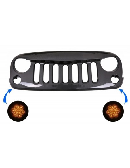Fender Flares LED DRL Luci dinamiche per JEEP Wrangler Rubicon JK JL Look