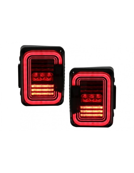 Fanali posteriori a LED per Jeep Wrangler JK (07-17) Fumo