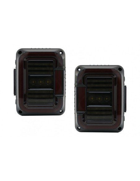 Fanali posteriori a LED per Jeep Wrangler JK (07-17) Fumo
