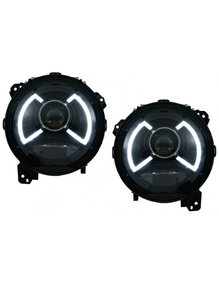 Full LED fari per Jeep Wrangler IV JL-JLU (18-up) barra luminosa