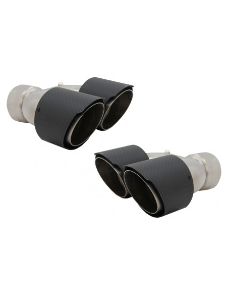 In fibra di carbonio scarico per Land Rover Range Rover e SUV finitura opaca Look Inlet 8 cm