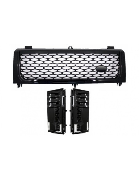 Griglia centrale e Side Vents Assembly per Land Range Rover Vogue III L322 (02-05) Tutto Black