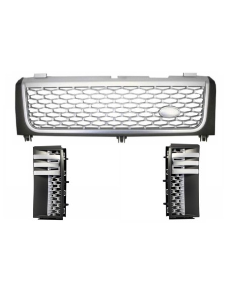 Griglia centrale prese d'aria Land Range Rover Vogue III L322 Silver Autobiography
