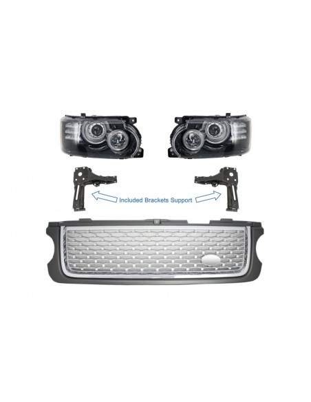 Fari staffe griglia centrale Land Range Rover Vogue L322 Facelift