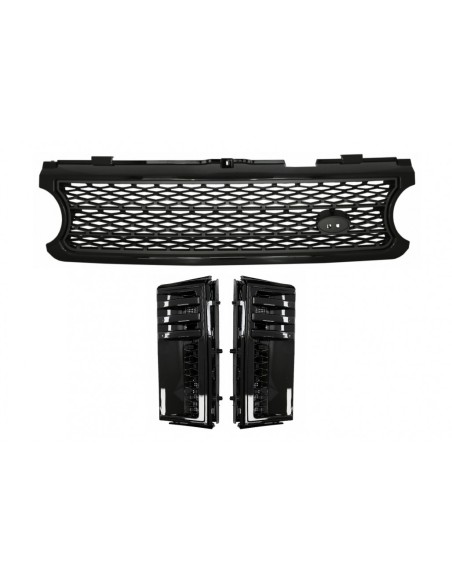 Griglia centrale e Side Vents Assembly per Land Range Rover Vogue III L322 (06-09) Black Grey Autobiography Supercharged Edition