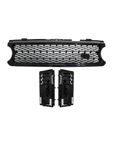 Griglia centrale e Side Vents Assembly per Land Range Rover Vogue III L322 (06-09) Tutto Black Autobiography Supercharged