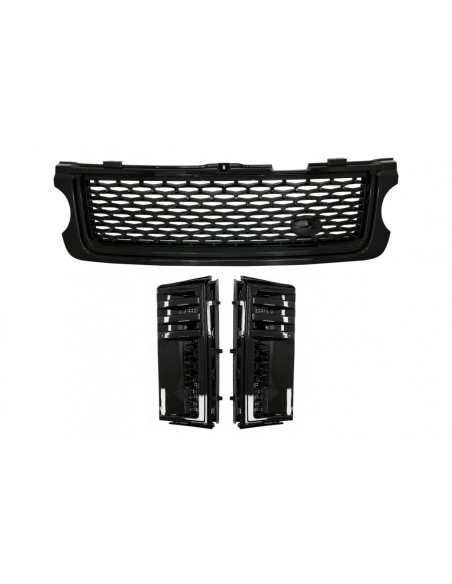 Griglia centrale e Side Vents Assembly per Land Range Rover Vogue III L322 (10-12) Autobiography Look All Black Edition