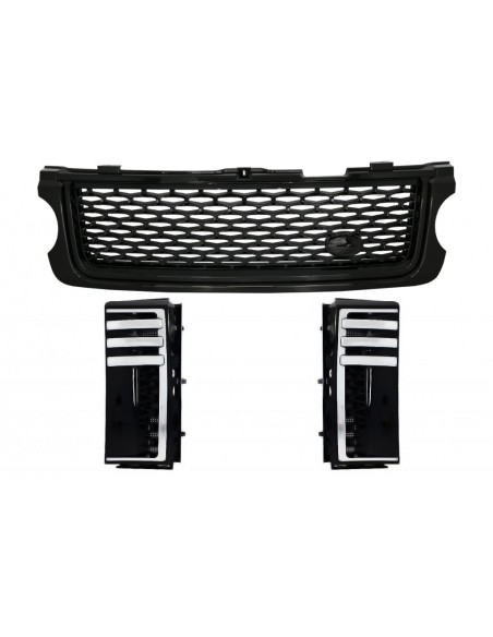 Griglia centrale w/ sfiati laterali per Land Range Rover Vogue III L322 (10-12) Piano Black Autobiography Supercharged Edition