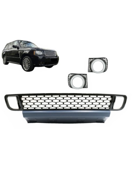 Paraurti anteriore inferiore griglia w/ nebbia lampada copre per Land Range Rover Vogue III L322 (10-12) Autobiography