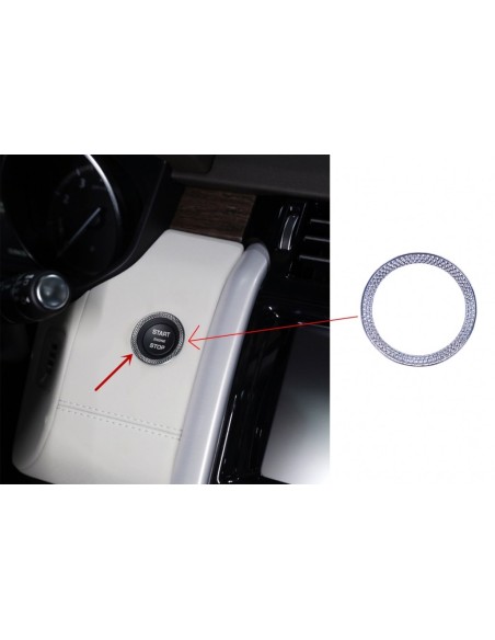 Chrome Ring Frame pulsante di avvio per Land Rover Discovery 5 L462 (17-) Discovery Sport L550 (14-)