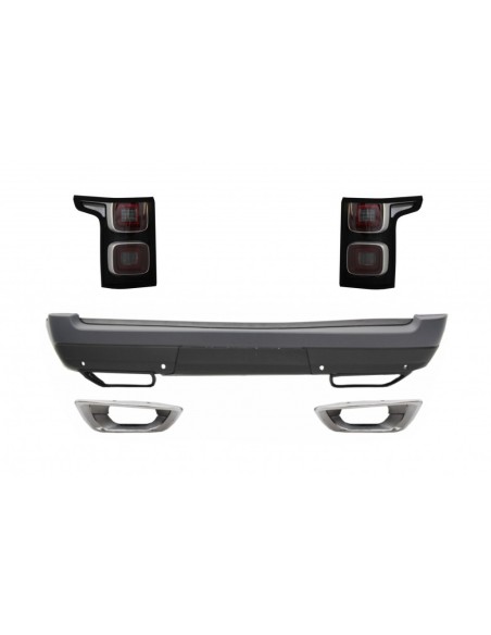 Paraurti posteriore w/ scarico e fari posteriori a LED completi per Range Rover Vogue L405 (13-17) Facelift Design