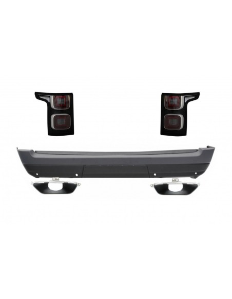 Paraurti posteriore w/ scarico e pieno LED luci posteriori per Range Rover Vogue L405 (13-17) Facelift 18+ Design
