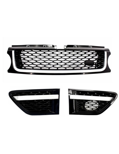 Griglia centrale e Side Vents Assembly per Land Range Rover Sport L3 Facelift (09-13) Autobiography Look All Black Edition