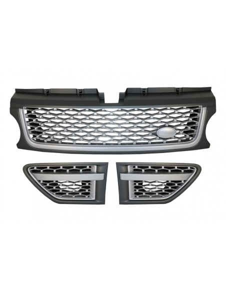Griglia centrale e Side Vents Assembly per Range Rover Sport Facelift (09-13) L3 Autobiography Look FULL Silver Edition