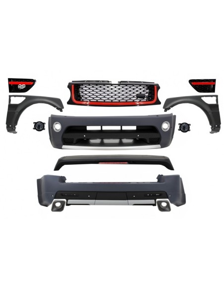 Kit per Land Range Rover Sport L3 Facelift (09-13) Autobiography Design con griglia nera e rossa