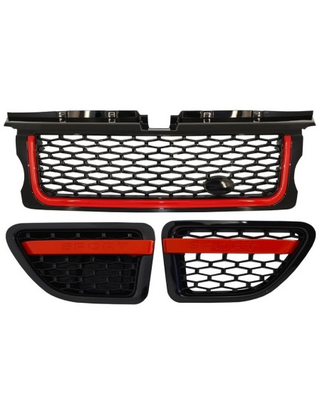 Griglia centrale e Side Vents Assembly per Land Range Rover Sport L3 (05-08) Autobiography Look Black Red Edition