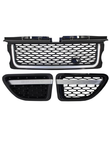 Griglia centrale e Side Vents Assembly per Land Rover Range Rover Sport (05-08) L3 Autobiography Look All Black Edition
