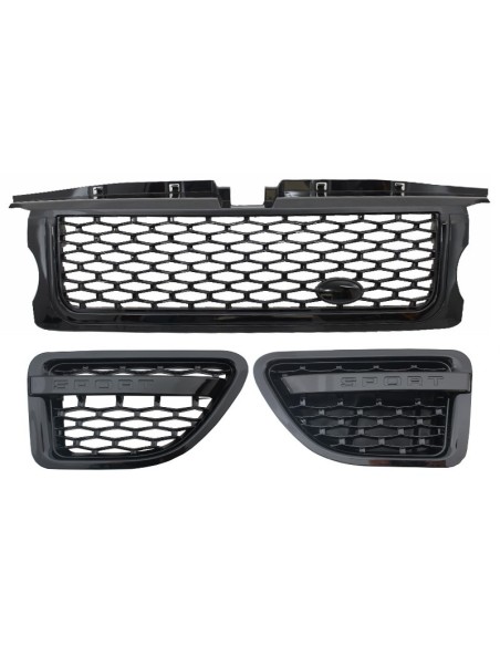 Griglia centrale e Side Vents Assembly per Land Rover Range Rover Sport (05-08) L3 Autobiography Look All Black Edition