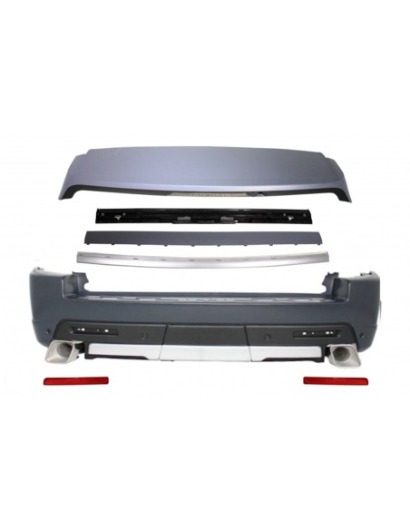 Paraurti posteriore spoiler tetto bagagliaio d'argento Land Rover Range Rover Sport (05-09) L3 Autobiography