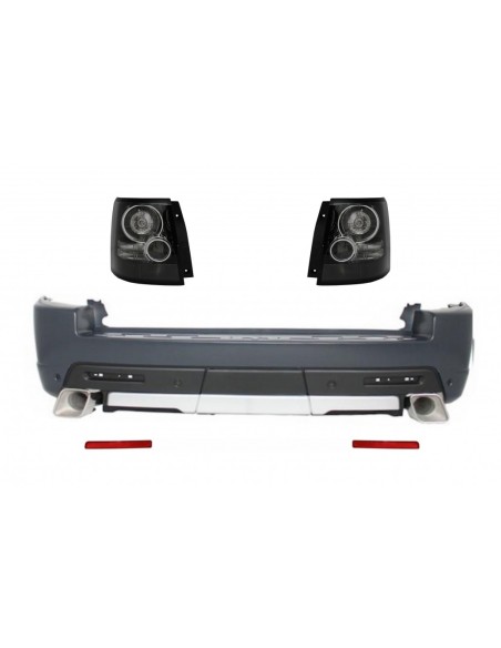 Paraurti posteriore w/ LED posteriore nero per Land Rover Range Rover Sport L3 (05-13) Autobiography Design
