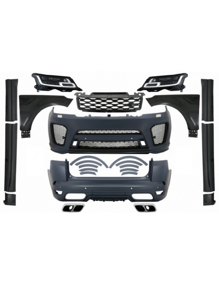 Kit completo w/ LED fari per Range Rover Sport L494 (13-17) Conversione a 19 SVR Design