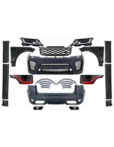 Kit completo w/ LED fari e fanali posteriori per Range Rover Sport L494 (13-17) Conversione a 19 SVR Design