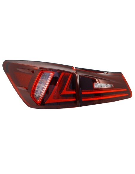 Fanali posteriori Full LED per Lexus IS XE (06-12) Light Bar Facelift Nuovo XE30 Rosso Chiaro