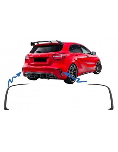 Paraurti posteriore Splitter alette per Mercedes A-Class W176 (12-18) A45 Aero Edition Look