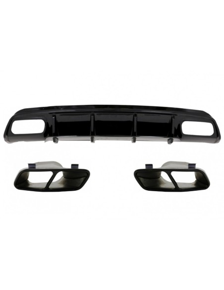 Diffusore posteriore w/ nero per Mercedes A-Class W176 (12-15) A45 Facelift Design