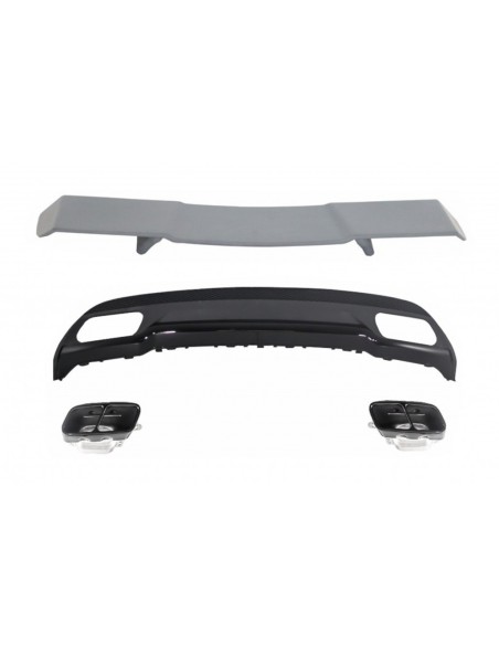 Bagagliaio Spoiler Boot Lid Spoiler Diffusore per MERCEDES W176 A-Class 12+ Sport Nero