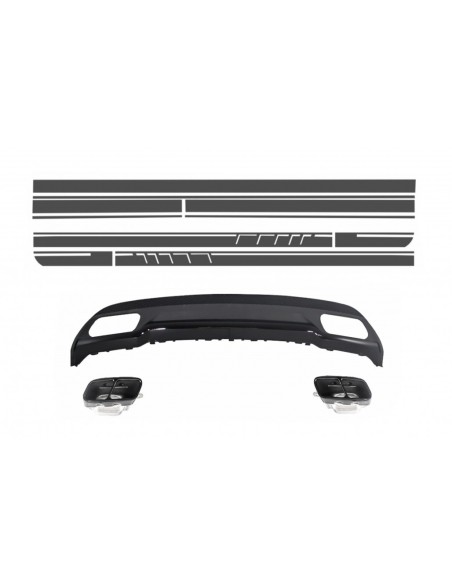 Diffusore posteriore e scarico suggerimenti scarico per Mercedes A-Class W176 (12-up)